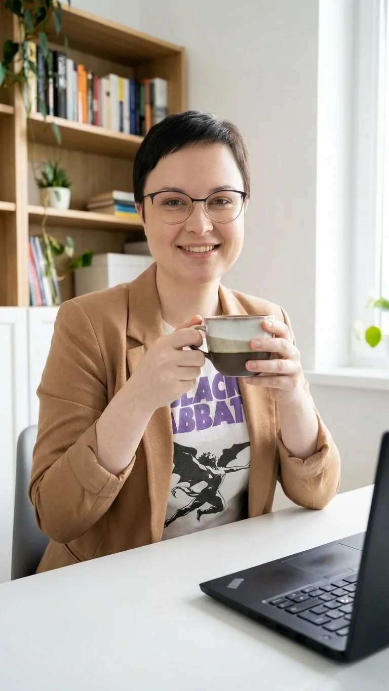 Magdalena Buraczyńska przy pracy