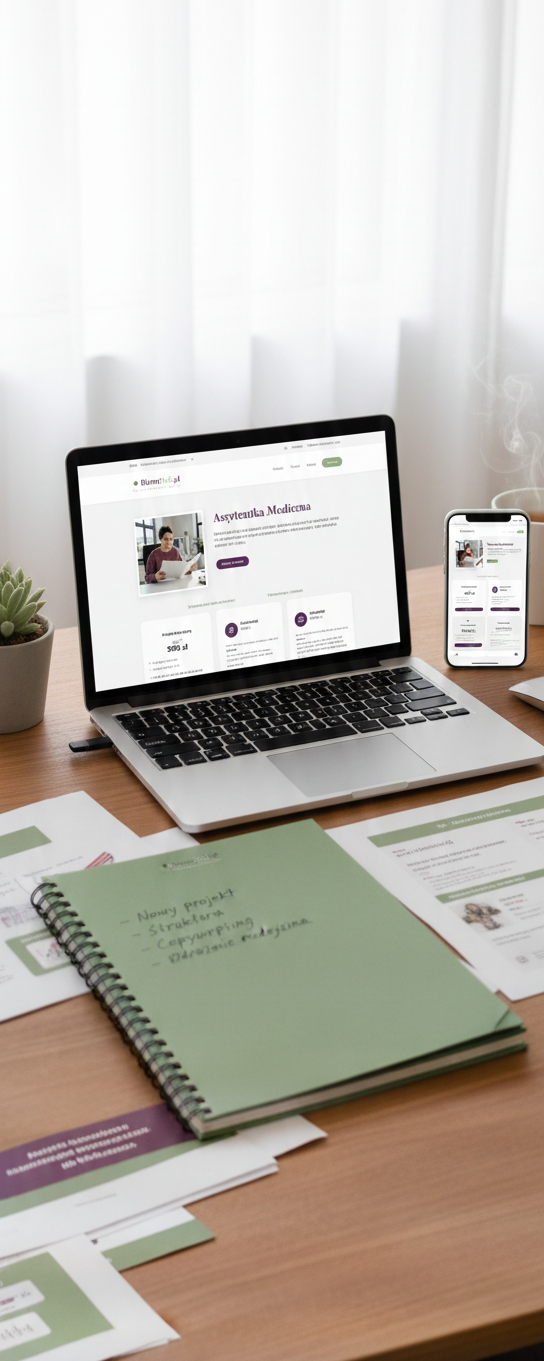 Strona BiuroDal.pl na laptopie – wirtualna asystentka online