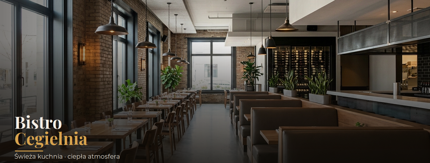 Przykładowe zdjęcie w tle — wersja z tłem AI, restauracja