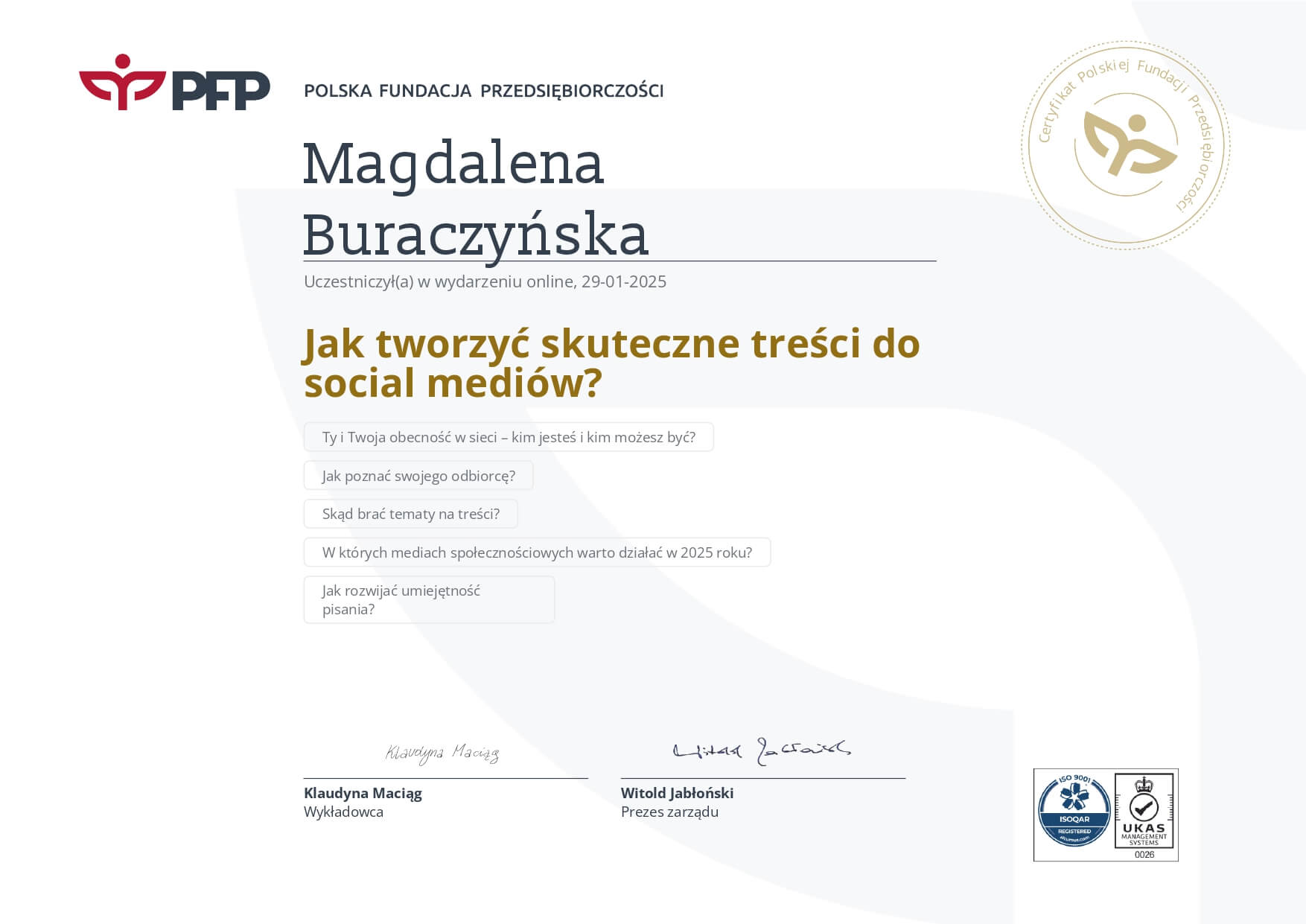 Skuteczne treści Social Media